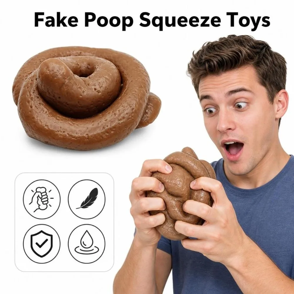 Creative Fake Poop Squeeze Anxiety Relief Kneading Realistic Shit Squishy Novelty Comfortable Prank Children's Gifts