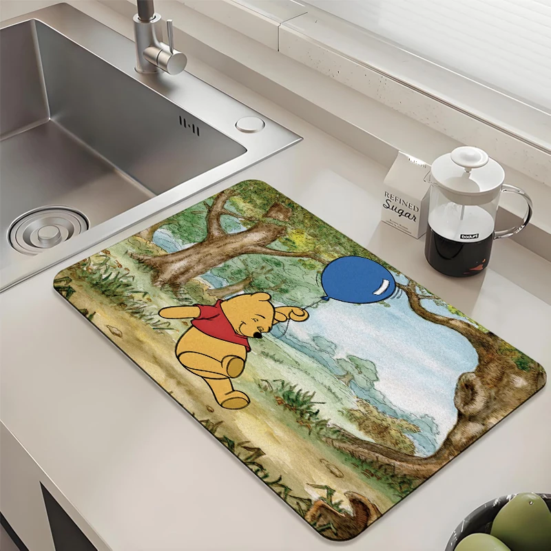 

Disney Winnie the Pooh Balloon Kitchen Drying Mat Absorbent Anti slip Pad for Sink