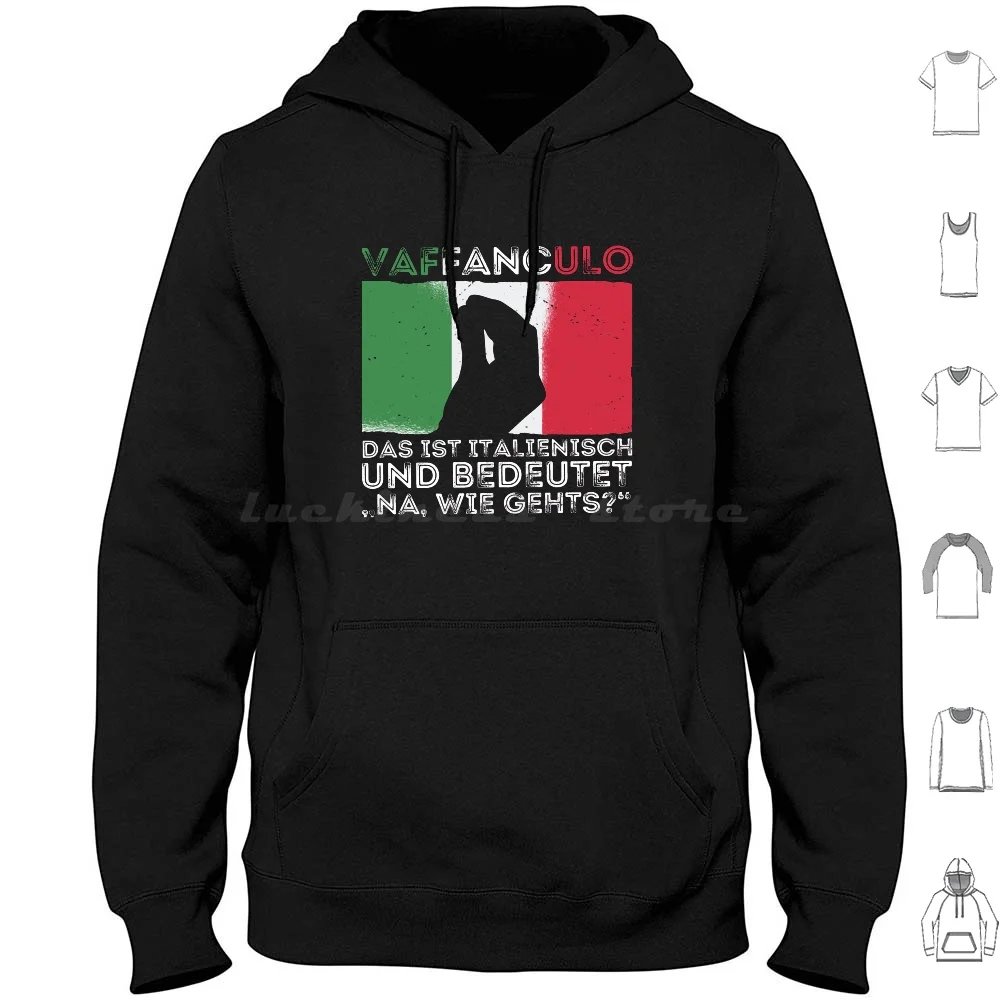 Vaffanculo Italy Italians Italian Italia Sicily Hoodies Long Sleeve Vaffanculo Italy Sicily Italian Tourist Travel