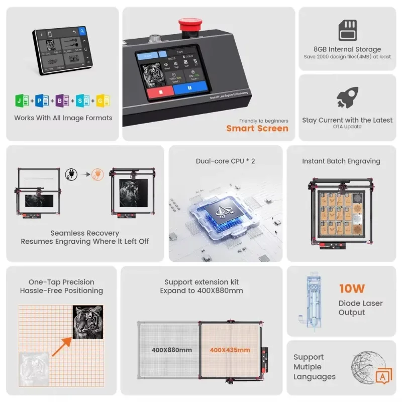 DIY kit MK2 10W 3d infrared engraving and cutting machine application Mini cutting infrared machine