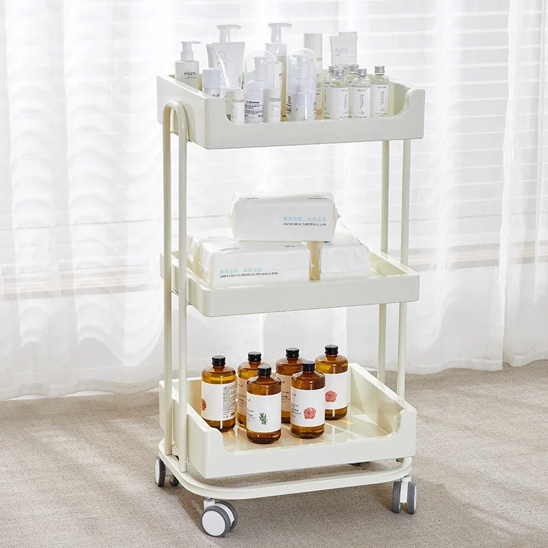 Trolly Manicure Support Cart Auxiliary Spa Organizer Wheels Storage Salon Furniture Trolley Equipment Makeup Mobile Hairdresser