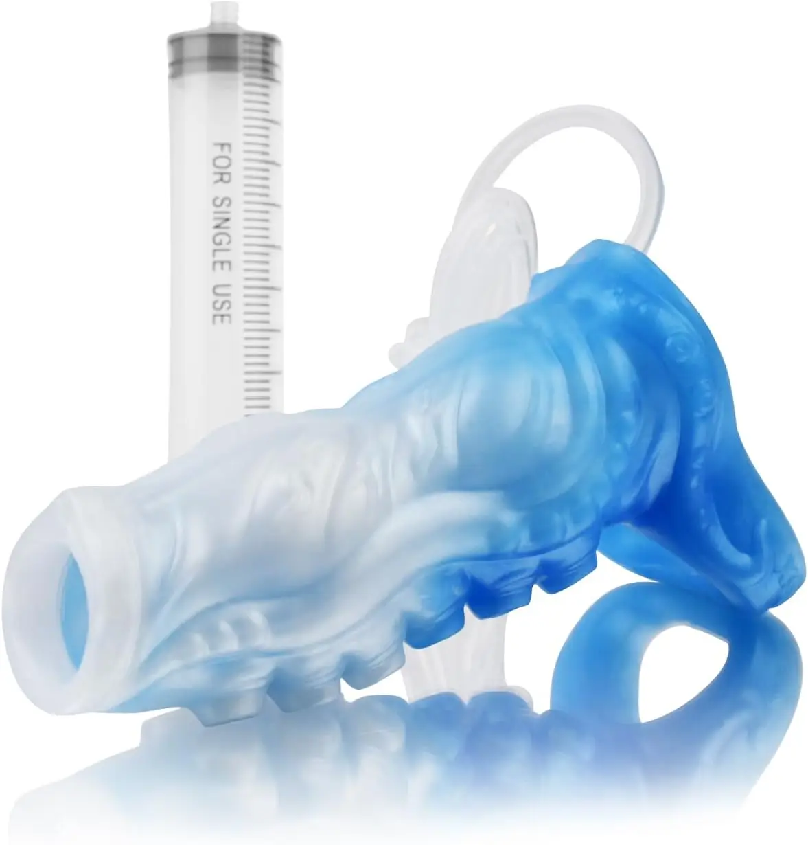 Luva fantasia tentáculo hentai com bomba de tubo de esguichamento, manga peniana de ejaculação multifuncional, o mais molhado, o melhor masculino