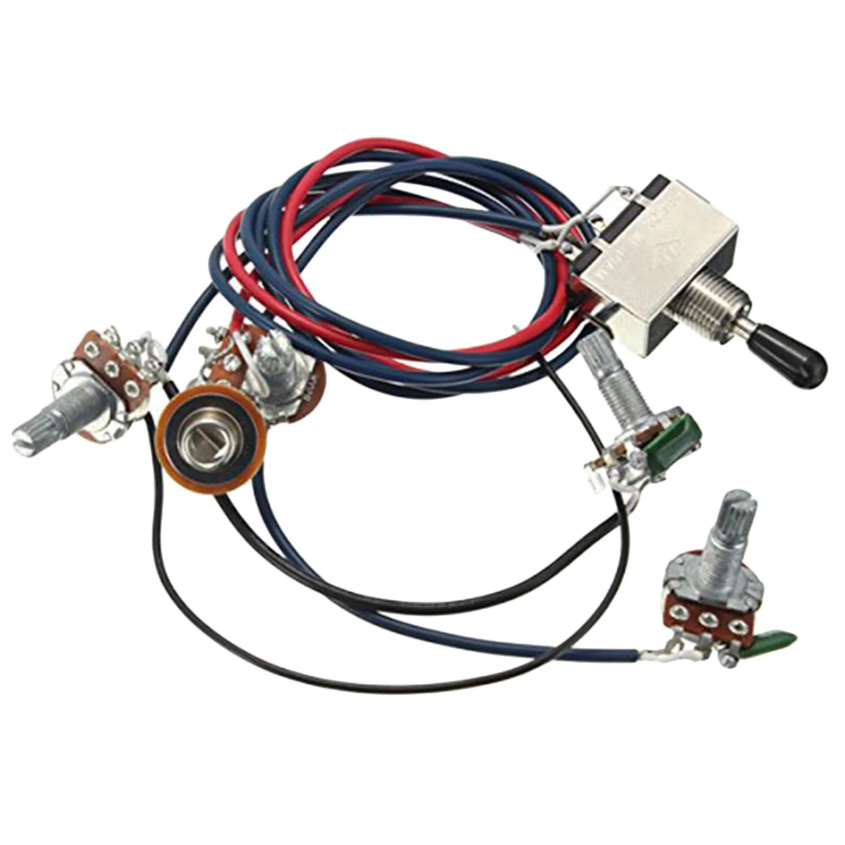 Lp التقاطات الغيتار الكهربائي الأسلاك تسخير عدة 2T2V 500K الأواني 3 طريقة التبديل مع جاك ل المزدوج هامبوكر جيبسون ليه بوي نمط Gui