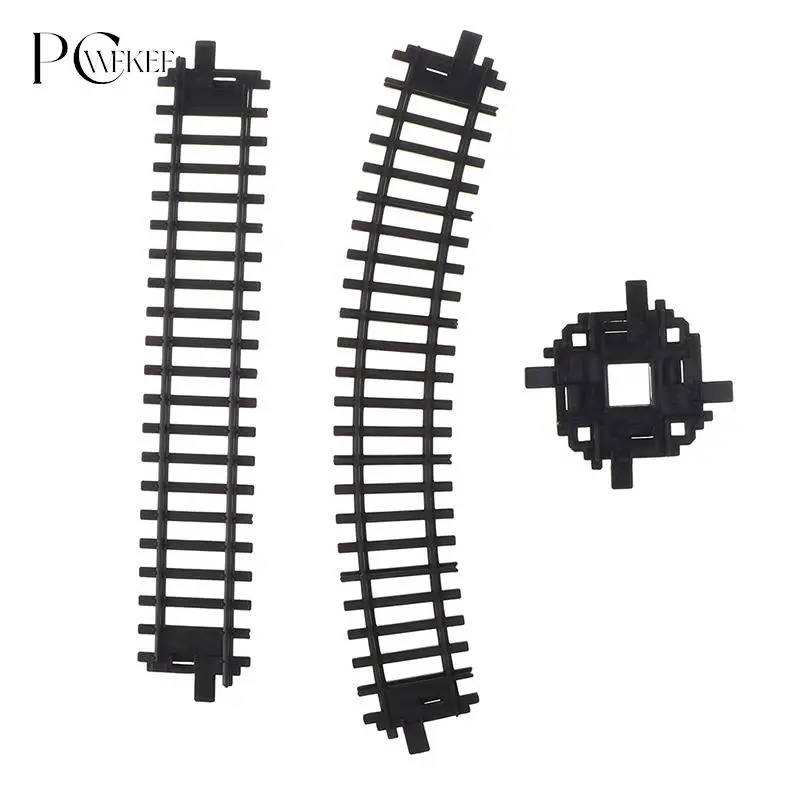 Rail Track Expansion Pack For Railway King Classical Train City Trains Flexible Tracks Straight Curved Rails Building Block Toys