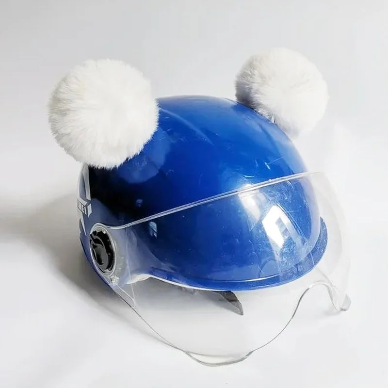 Criativo bonito capacete da motocicleta de pelúcia orelhas gato 1 par motocross capacete decorar acessórios adesivo cosplayer estilo como presente