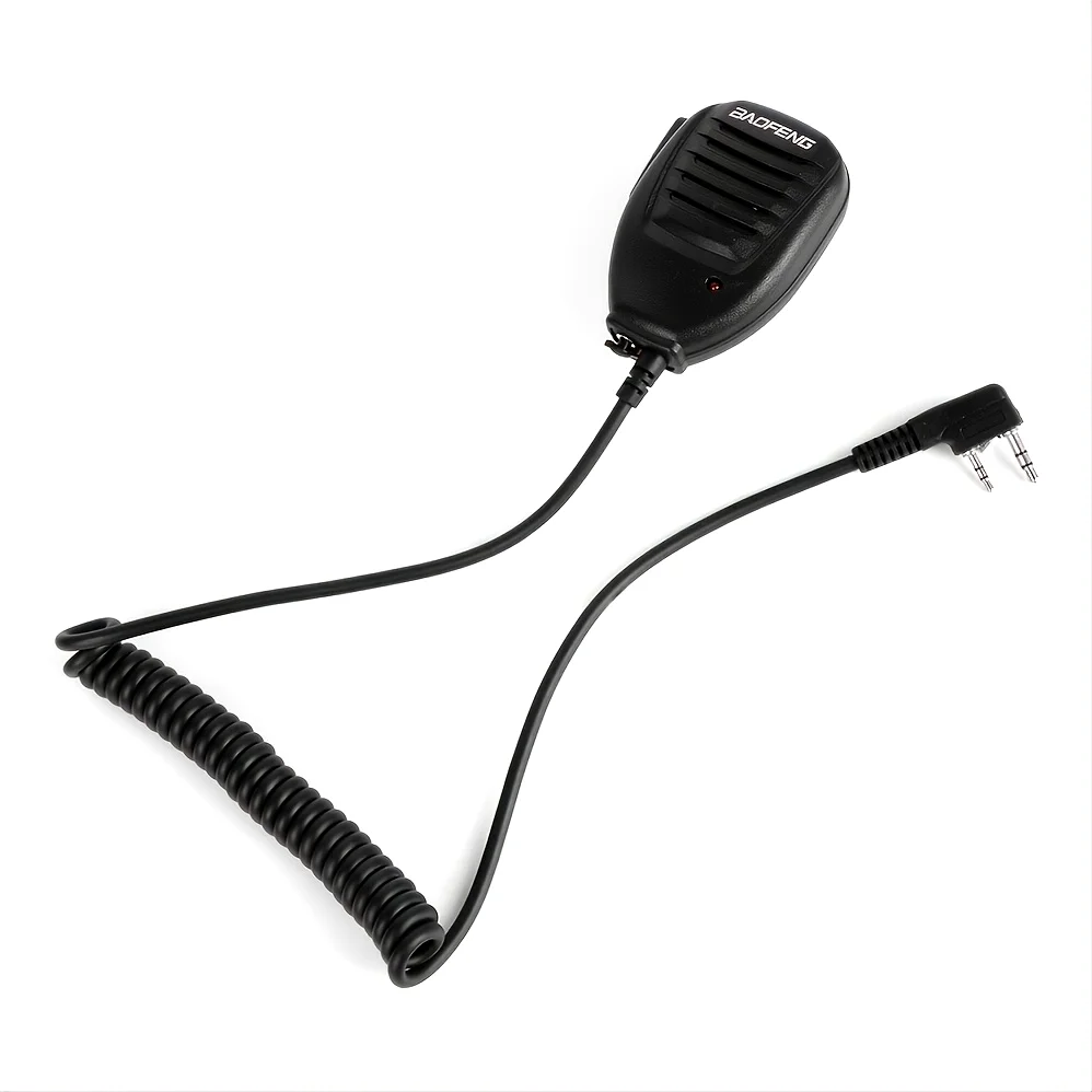 Speaker Mic For Two Way Radio - PTT Button, Clear Sound, Portable Design - Compatible With UV-5R, UV-10R, UV-13 Pro, UV-5R Plus,