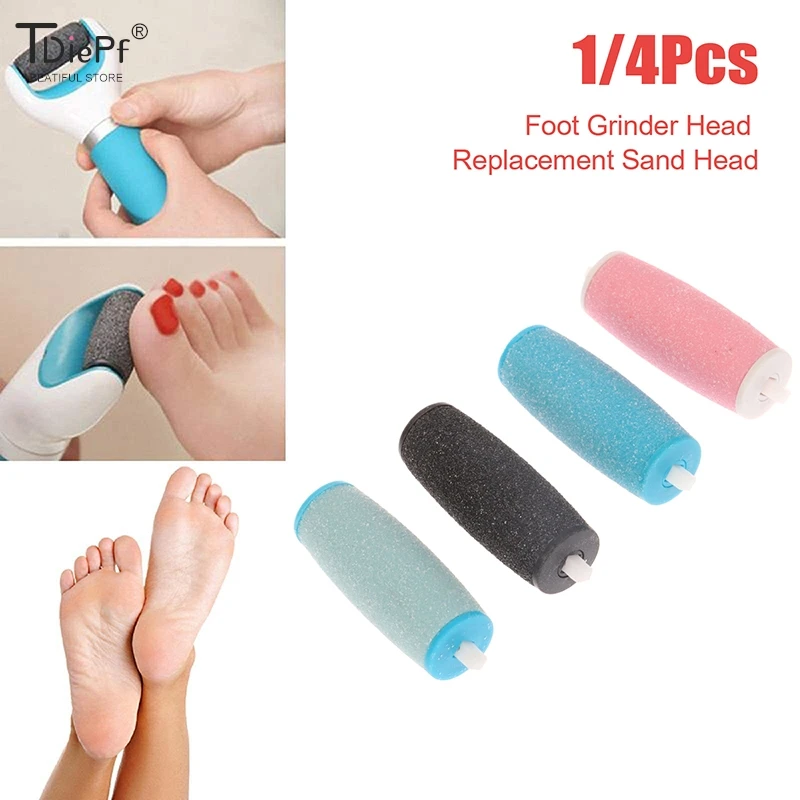 1/4 stücke Fuß schleifer Schleif kopf Ersatz Sandkopf entfernen abgestorbene Haut elektrische Fuß schleifer Pediküre Maschine Fußpflege werkzeuge