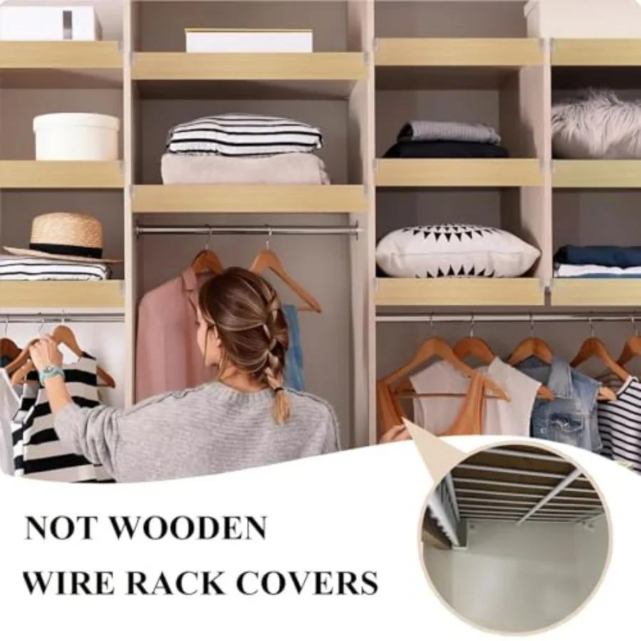 أغطية أرفف سلكية من مادة PVC - غطاء رف سلكي من الخشب الصناعي مقاس 24 × 12 × 2 للمخزن والخزانة وتنظيم المطبخ وبطانات الأرفف غير القابلة للانزلاق