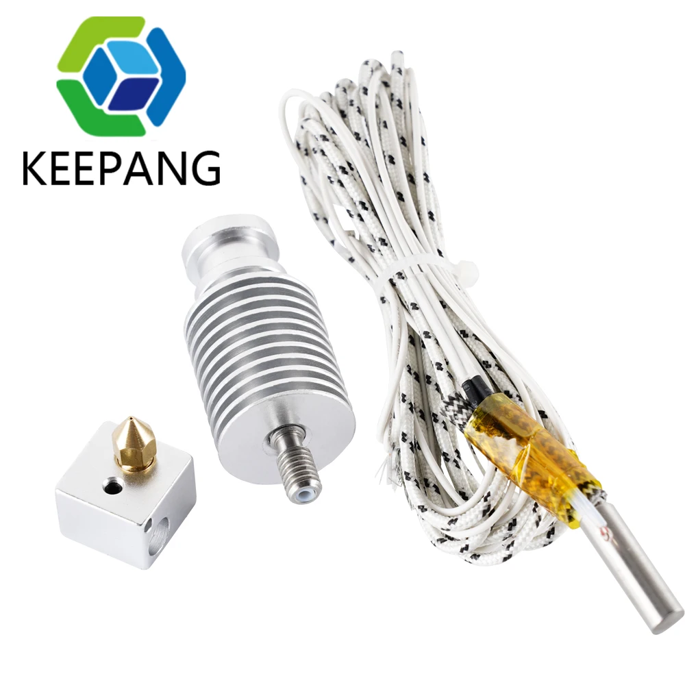 Całkowicie metalowy heat break ze stopu tytanu do drukarki 3D KINGROON KP3S 3.0 KP5L, gardziel hotendu MK8, gwint M6*30mm, do filamentów 1.75mm PLA ABS PETG — zdjęcie produktu 2