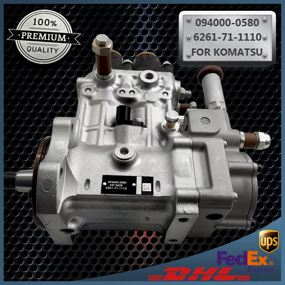 Wysokiej jakości pompa paliwa Common Rail do silników Komatsu SAA6D140E, model 094000-0580 6261-71-1110, do ciężarówek HM350-2 i HM400-2.