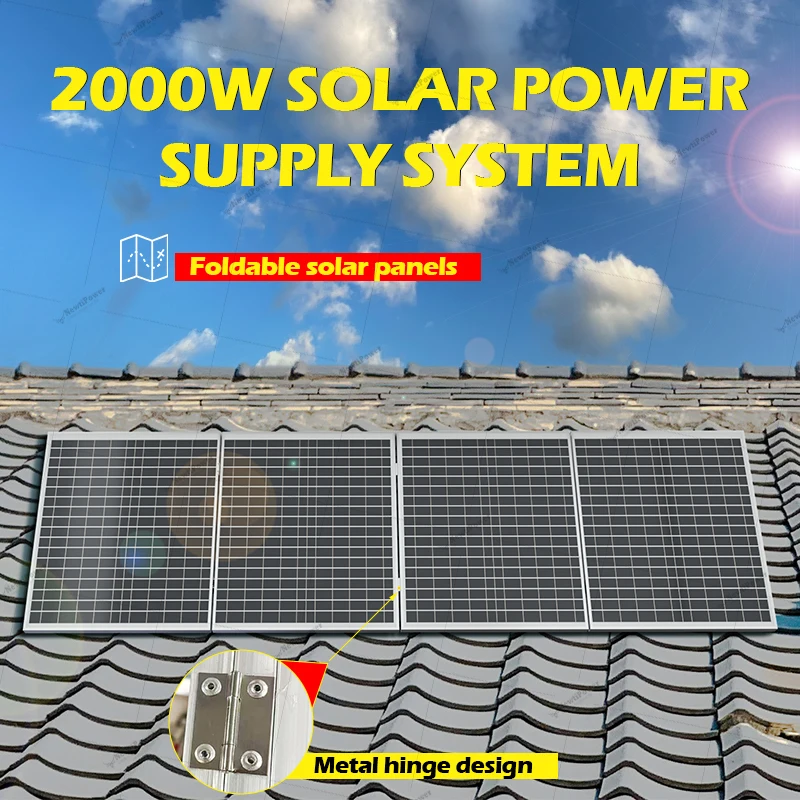 2000W Solar Panel 12V Solar Panel Charger DC with 100A Controller Solar Panel Outdoor Camping Mobile Phone Car