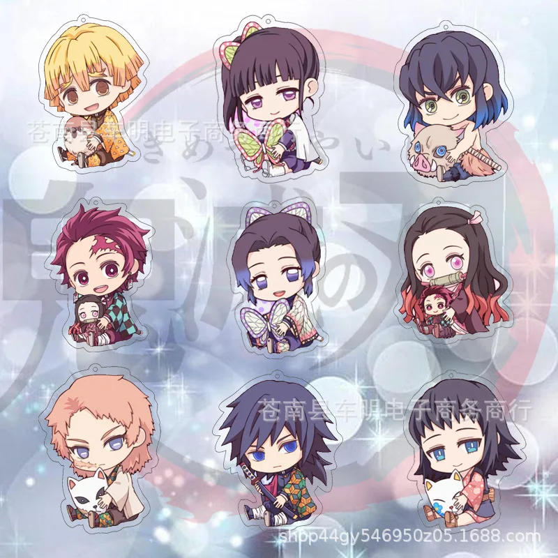 

Demon Slayer Acrylic Figure Display Keychain Kimetsu No Yaiba Pendant Tanjiro Kamado Nezuko Anime Peripheral Gift Accessories