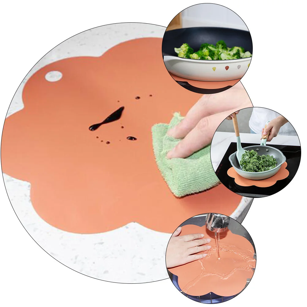 

1pc Electromagnetic Stove Protector Heat Conduction Non-Slip Oil Resistant Induction Cooker Pad Fiberglass Mat Kitchen Supply