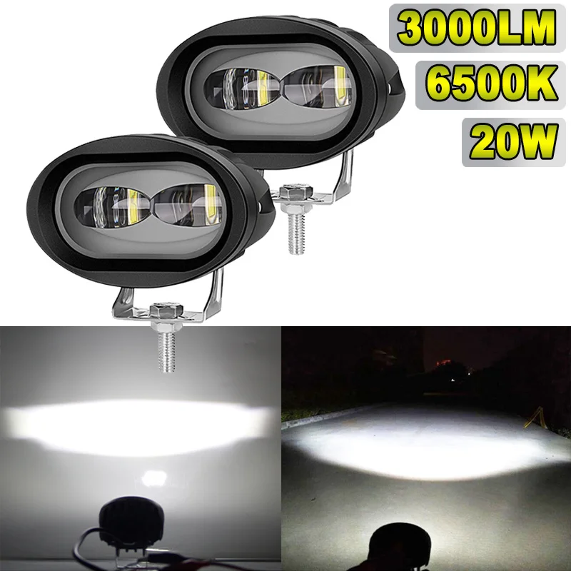 3.7Inch LED Work Light Headlights Spotlight For Offroad Truck 12V 24V Tractor Trailer SUV ATV Auto Motorcycle Driving Fog Lamps