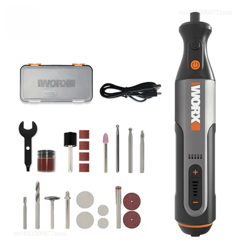 Worx 8V utensile rotante WX106 Cordless Mini trapano incisione rettifica lucidatrice caricatore USB Set di utensili elettrici a velocità variabile