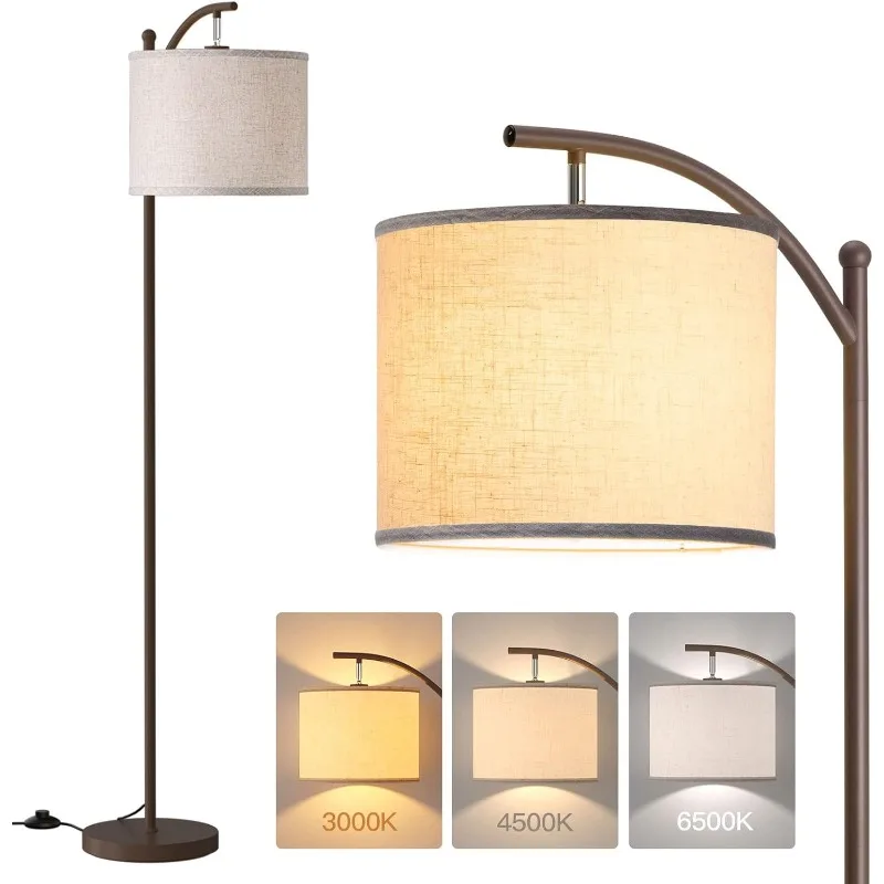 

Floor Lamps for Living Room, dimmable Floor lamp with 2 LED Bulbs, Super Large lampshade Modern Standing lamp, Bright