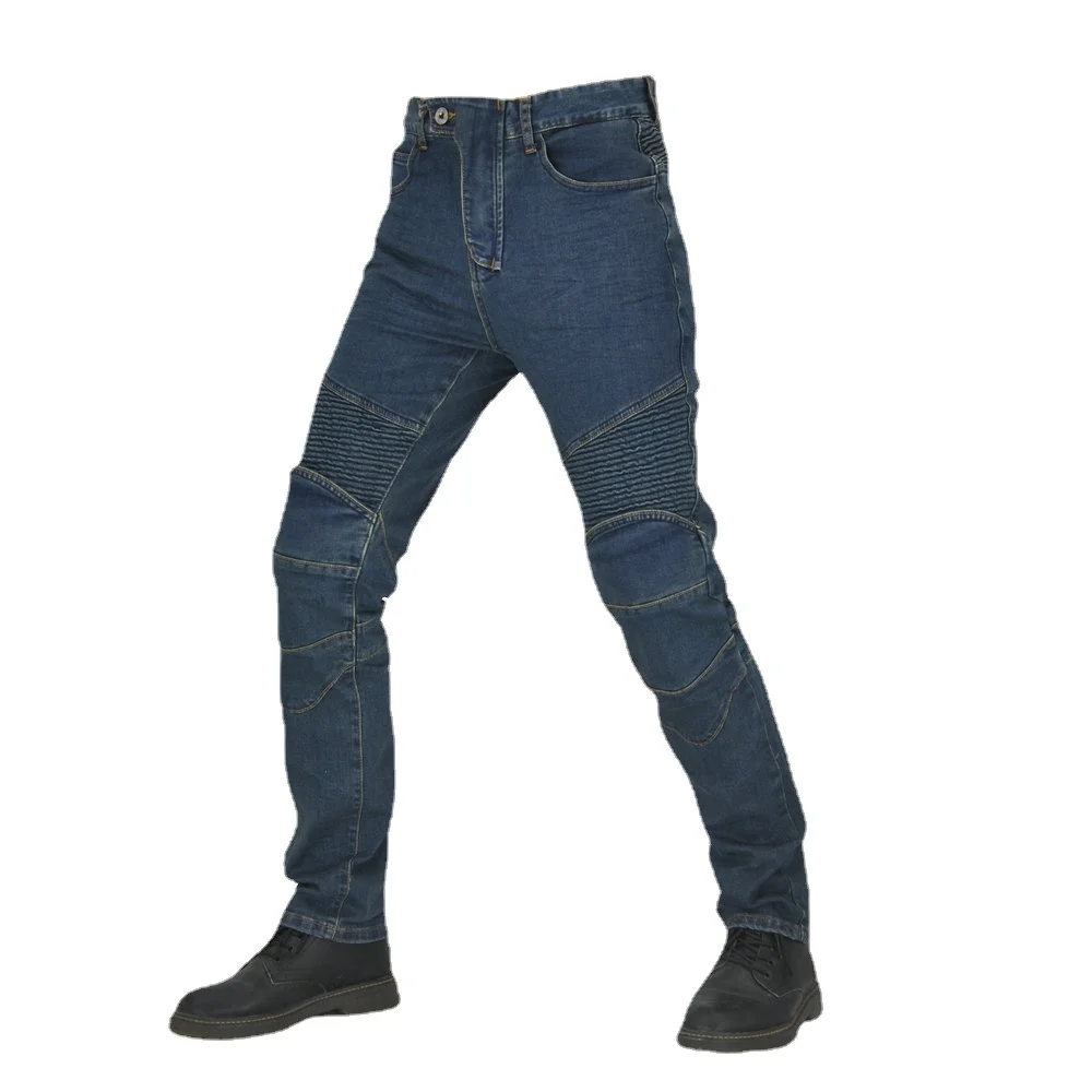 Męskie jeansy motocyklowe, spodnie denimowe, elastyczne spodnie oryginalne, spodnie terenowe, odzież ochronna, streetwear y2k