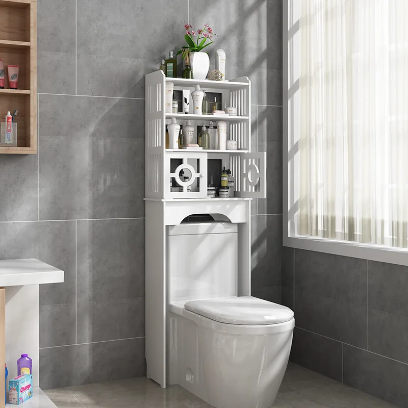 Toilet Toilet Rack Toilet Storage Rack Non-punching Storage Cabinet Floor-to-ceiling Bathroom Rack
