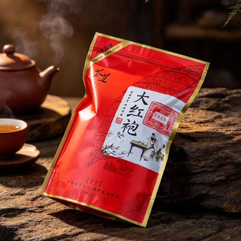 250g/500g Chinese Black Tea Set Zipper Bags TieGuanYin Da Hong Pao Recyclable Sealing Packing Bag A variety of options