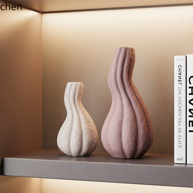 CZ Soft Decorative Ceramic Niche Ornament Open Grid TV Cabinet Decoration