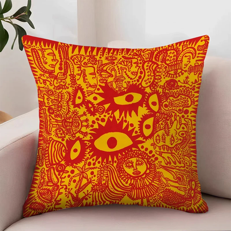 Covers for Bed Pillows Y-Yayoi Kusama Art Cushion Cover 45x45 Decorative Pillow Cover for Living Room Cushions Pillowcase 40x40