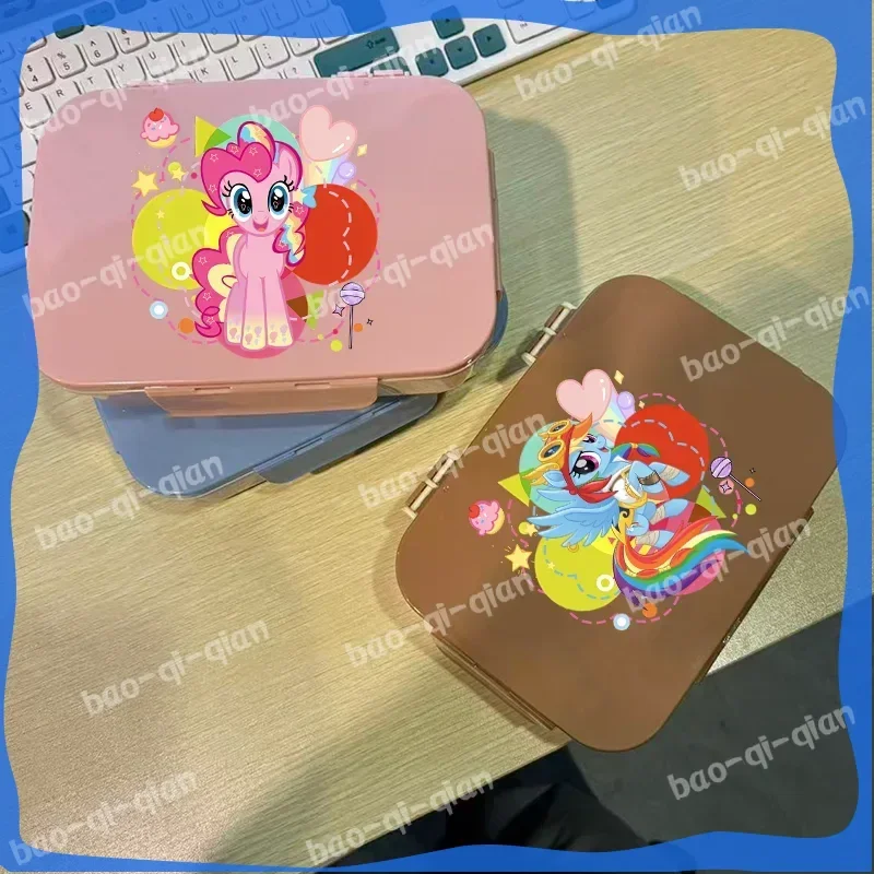 Anime Rainbow Dash Kids Picnic Bento Lunchbox My Little Pony Flip Cover Lunch Box Food Containers Packed Lunch Twilight Sparkle