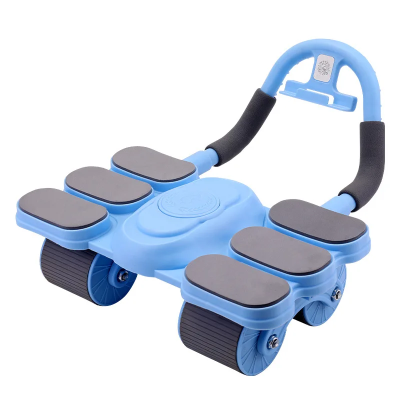 Abdominal Wheel 6Elbows 4Wheels Automatic Rebound Househ old Thin Belly Curl Abd ominal Muscle Artifact Sports Fitness Equipment