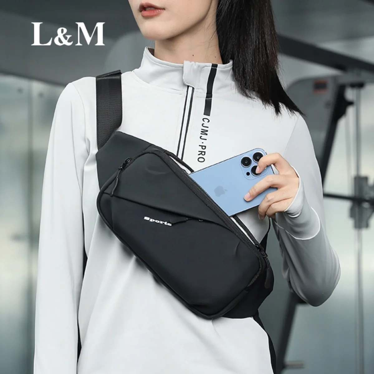 

L&M сумки через плечо Оксфордская сумка на ремне Мужская поясная сумка Спортивная нагрудная сумка для мужчин Черные сумки на плечо Новая модная сумка E-1038