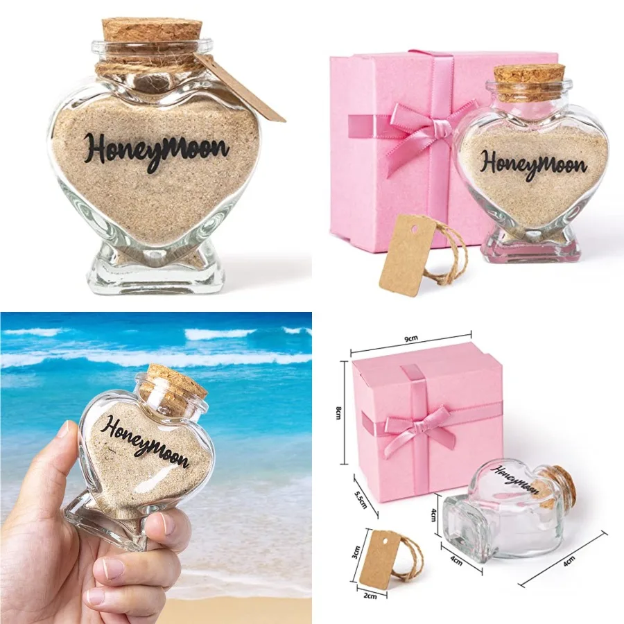 

Honeymoon Sand Keepsake Jar, Bridal Shower, Wedding, Engagement, Honeymoon, Travel Gift for Couples, Newlywed, Fiance Gift Box