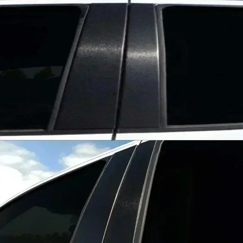 6Pcs For Toyota Camry XV30 / Daihatsu Altis 2002-2006 Car Door Window Pillar Posts Trim Stickers Auto Matte Black Column Parts