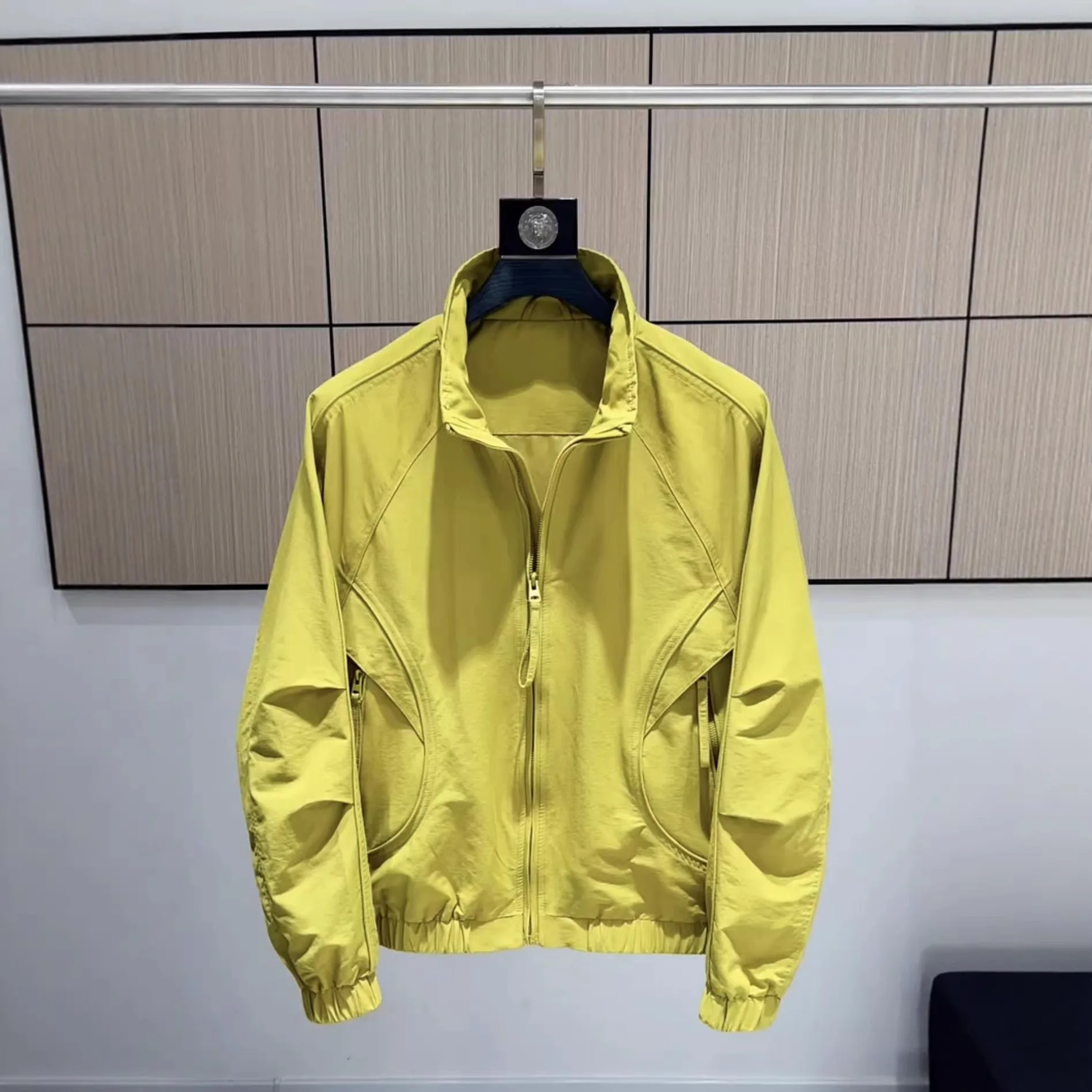 

2026 Spring New Sle Men's Zipper Collar Jaet Casual Versatile Color Outerwear Trendy Faion Stand Collar Simple De...