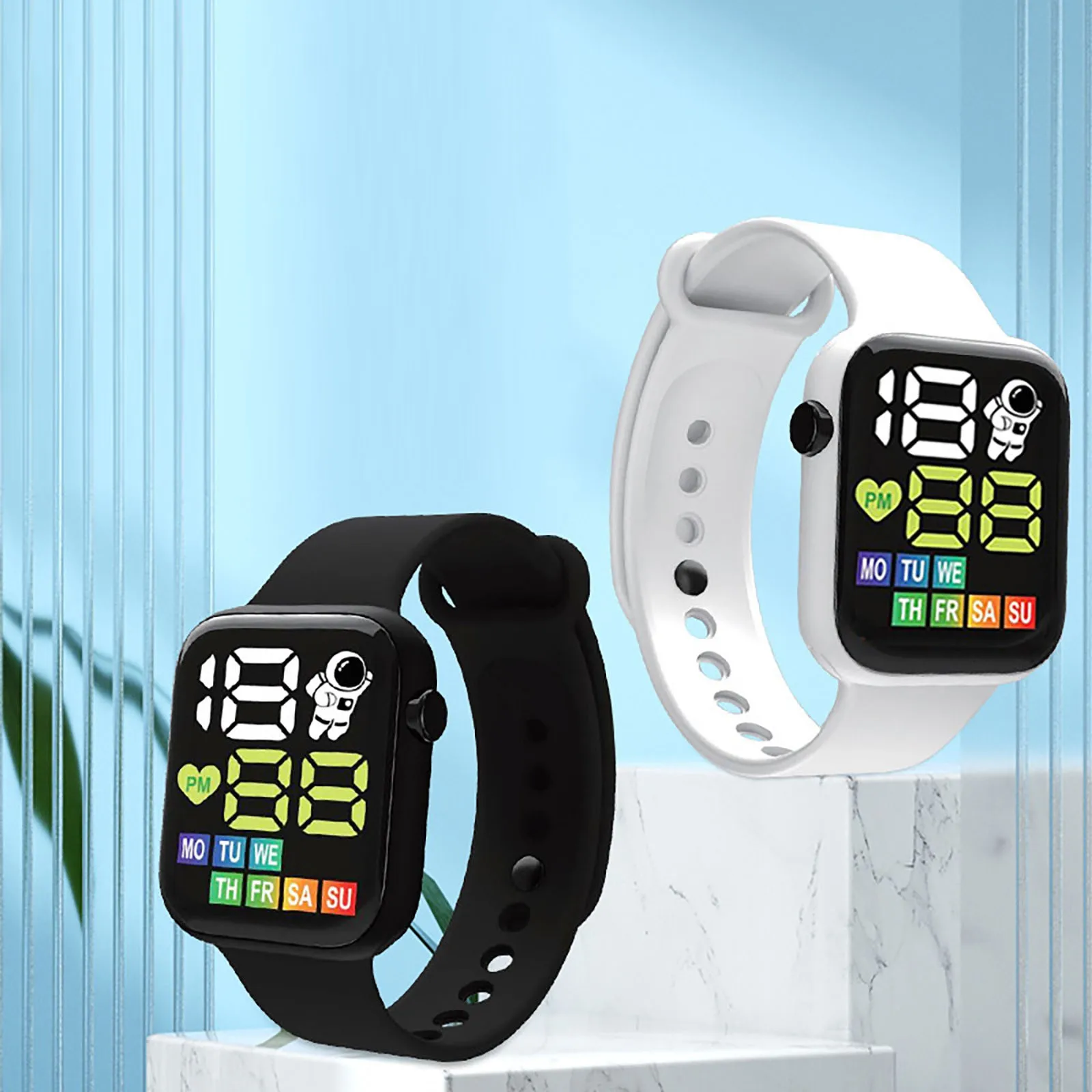 Reloj electrónico para niños, pulsera deportiva multifuncional para exteriores, pantalla Led, hora del año, mes, día, semana, estudiante