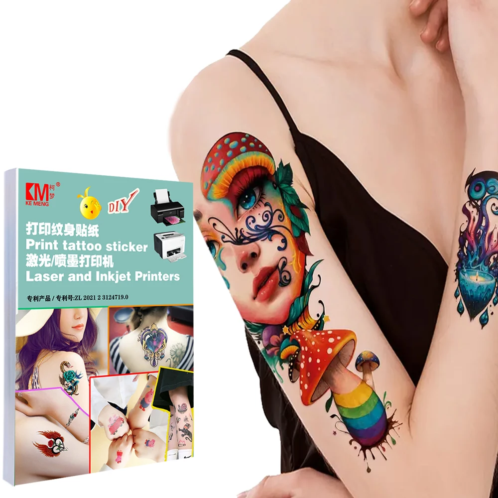 Temporary Tattoo Paper A4 size For Laser PrinterAnd Inkjet Printer DIY Printing