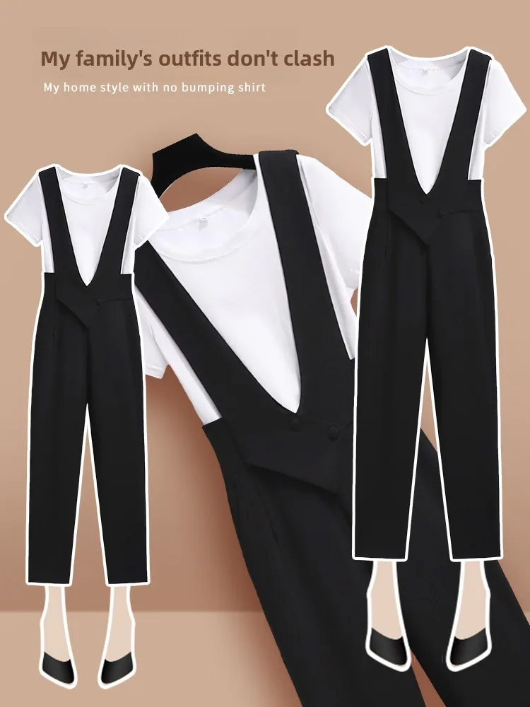 

Женские летние тонкие брюки с высокой талией и манжетами, в корейском стиле, для офиса, черные, длинные