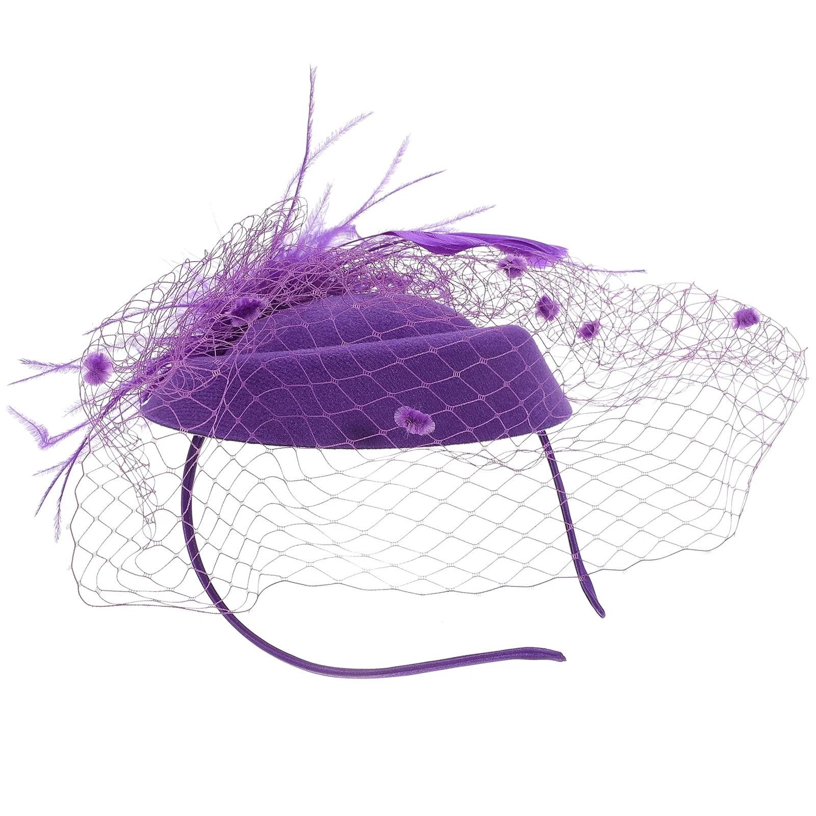 

Hat Mesh Hair Accessories Wedding Accessory Plume Decorative Headdress Tiara Vintage Bride Fascinator Charm Women's