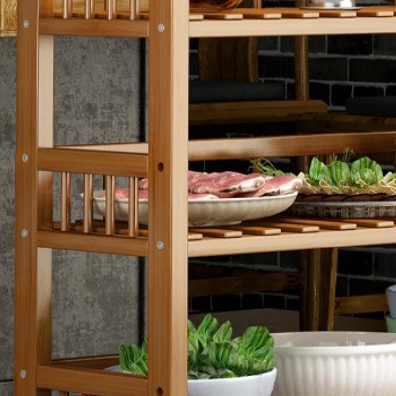 نقل عرض خزانة تخزين رفوف المطبخ الحديثة غرفة المعيشة تخزين خزانة الرجعية الخيزران خزائن الأثاث ل Opslg MHSNJ #3