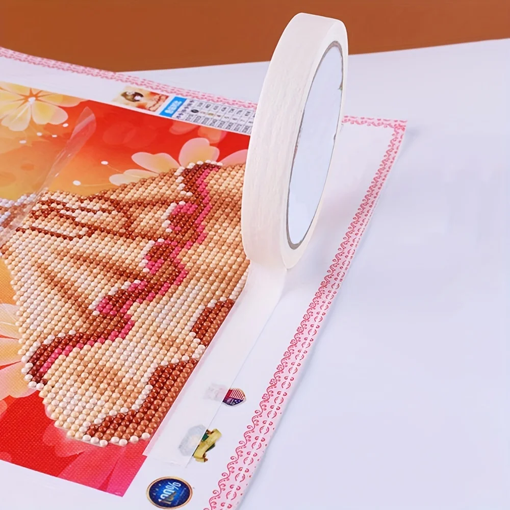 

10 шт. Белая клейкая лента из крепированной бумаги для алмазной мозаики, масляной живописи, эскизов и рисования