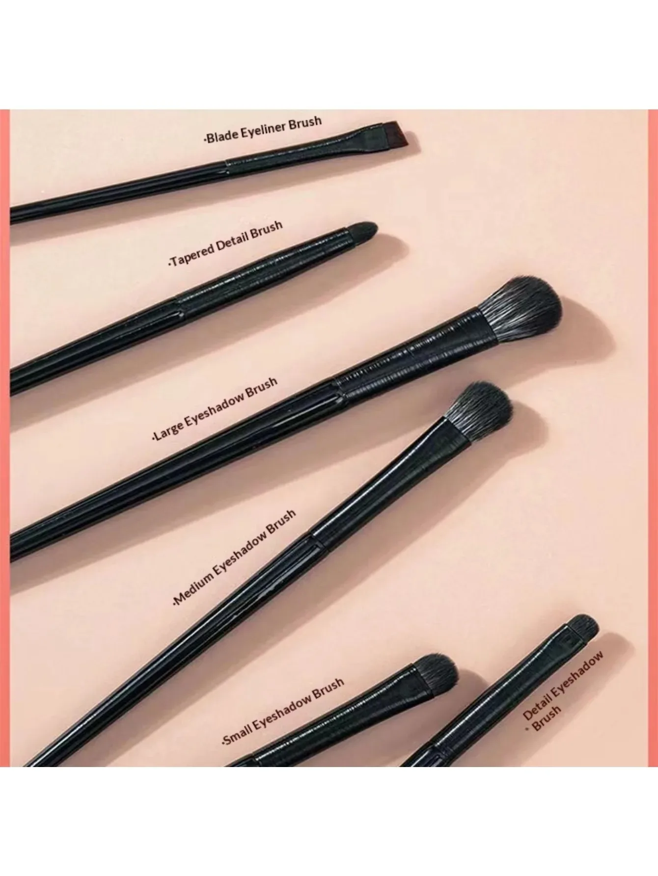 Pincel de maquillaje para ojos Luyi, set de 6 pinceles de pelo suave para sombra de ojos, maquillaje de ojos, detalles de delineador Aegyo Sal, alta calidad