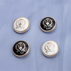 Fashionable Retro Crown Metal Button for Suit Jacket, DIY Sewing Supplies and Accessories, 20mm, 25mm, 10 Pcs