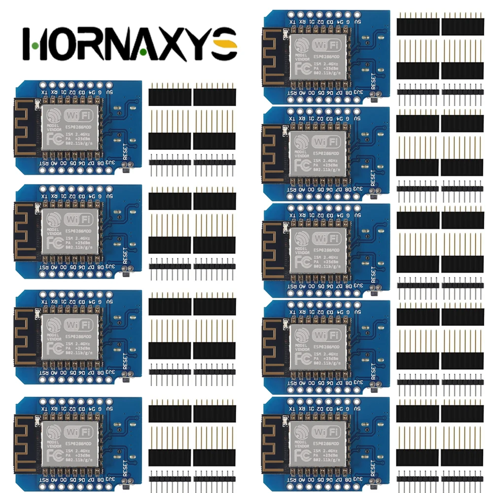 Arduino、デジタルピン、wemos d1 mini、esp8266、ESP-12F、esp12モジュール、wifi、type-c、3.3v、1-10pcs用のマイクロUSB開発ボード