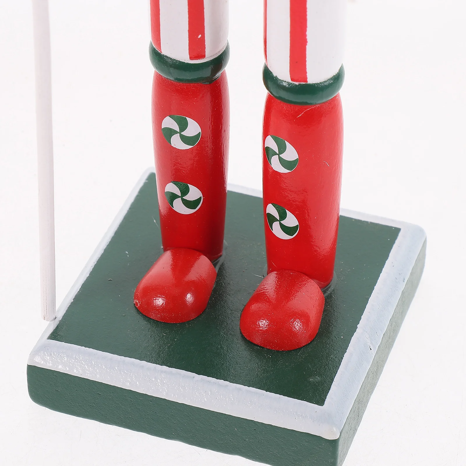 Wooden Nutcracker 25CM Small Nutcracker Red Hat Hand Cane Christmas Ornament Home Decor Holiday Gift Xmas Crafts Statue