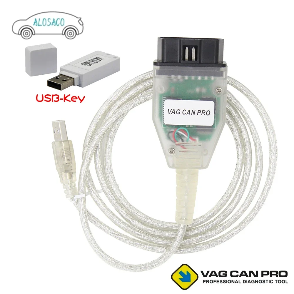 VCP CAN PRO V5.5.1 for VW Audi K-line with USB -KEY for diagnostics and programming of electronic components used in vehicles