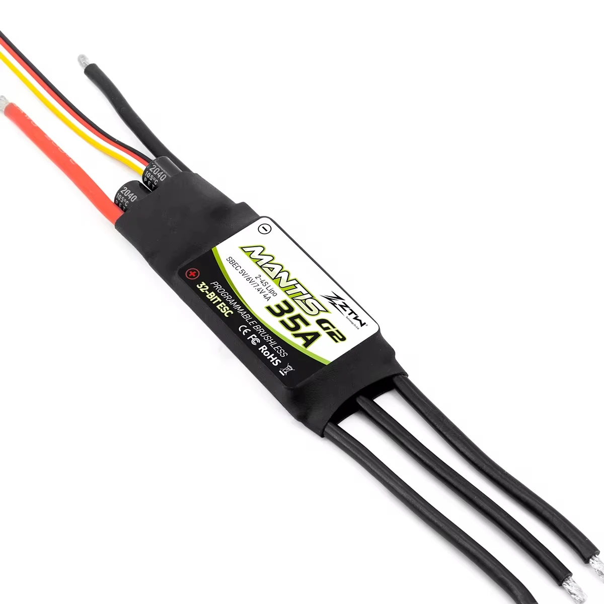 ZTW Upgraded 32-Bit ESC Mantis G2 25A/35A/45A 2-6S With 5/6/7.4V SBEC 4A Electronic Speed Controller For RC Airplane Fixed-wing