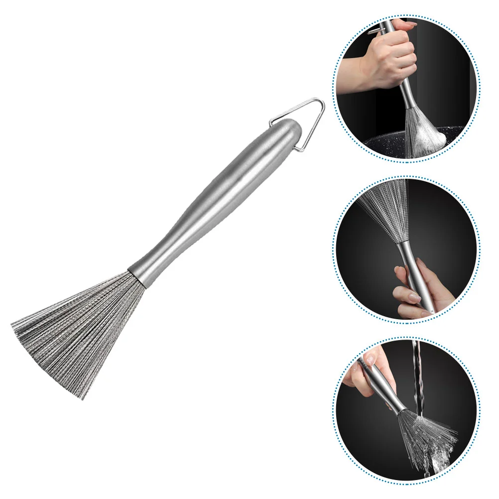 

Dish Washing Brush Floor Scrubber Stainless Steel Pan Cookware Wok Accessories Cooker