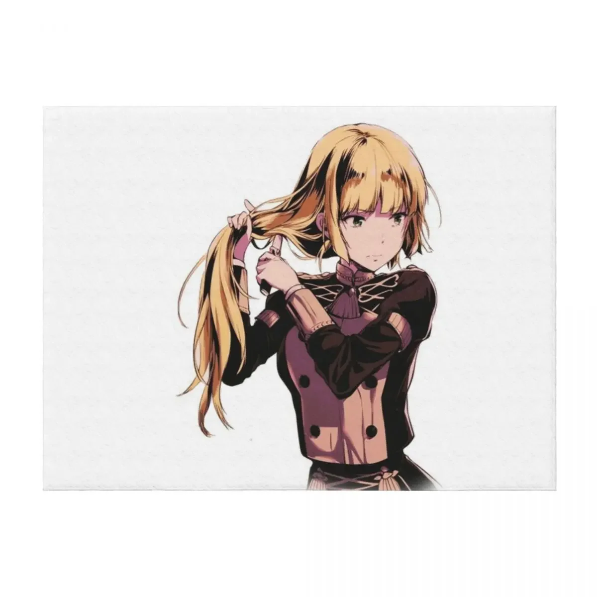 

Ingrid from Fire Emblem: Three Houses Trying to Comb her Hair - Videogame Throw Blanket warm for winter Loose Camping Blankets