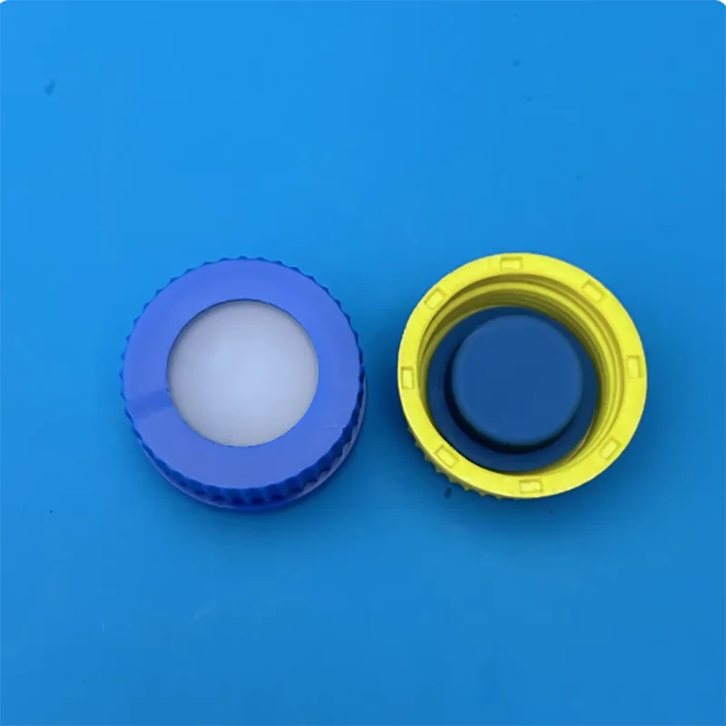 

1PCS GL45 blue cap reagent bottle cap type silica gel stopper blue cap open cap fermentation anaerobic bottle stopper