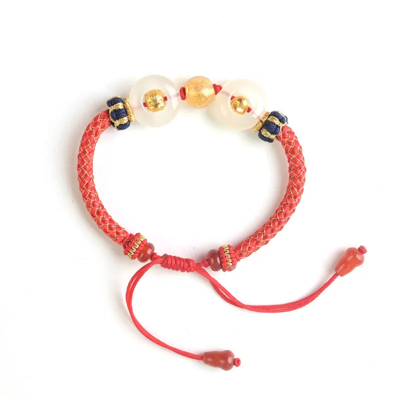 2025 Sanhe Zodiac Fleeting Year Red Rope Snake Monkey Tiger Pig Natal Year Mascot Men's and Women's Hand Jewelry