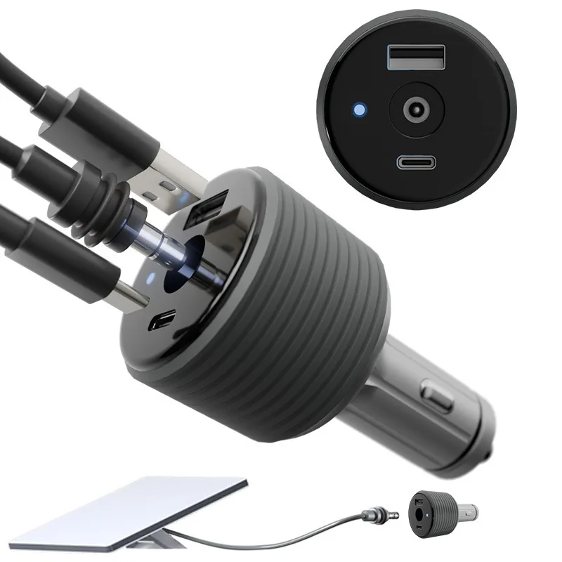 3-in-1 Mini Car Cigarette Lighter Plug Adapter 12V to 24V DC Step-Up Converter Starlink