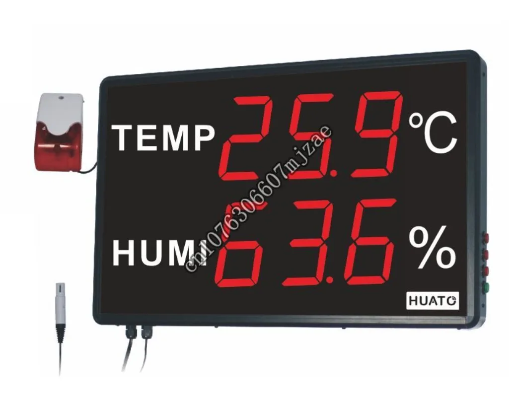 Digital LCD LED Display Umidade Termômetro, Data Logger
