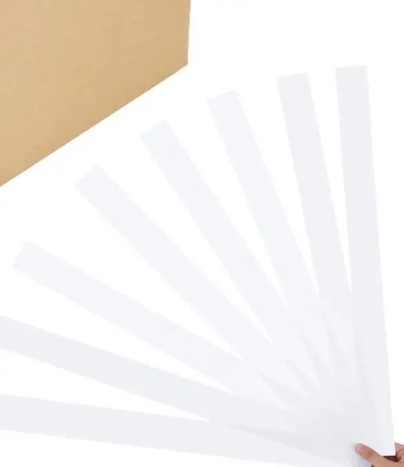 

Heavy Duty 2" x 24" Clear Carton Sealing Tape Strips (100-Pack) | Strong Precut Clear Packing Tape Strips Ideal for Ship